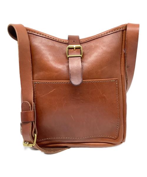 Herz（ヘルツ）Herz (ヘルツ) レザーショルダーバッグ ブラウンの古着・服飾アイテム