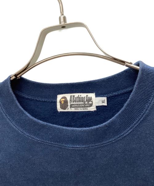 A BATHING APE（ア ベイシング エイプ）A BATHING APE (ア ベイシング エイプ) ロゴスウェット ネイビー サイズ:XLの古着・服飾アイテム