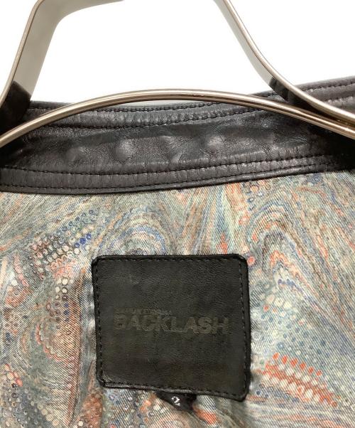 ISAMU KATAYAMA BACKLASH（イサムカタヤマ・バックラッシュ）ISAMU KATAYAMA BACKLASH (イサムカタヤマ・バックラッシュ) レザージャケット ブラック サイズ:Mの古着・服飾アイテム