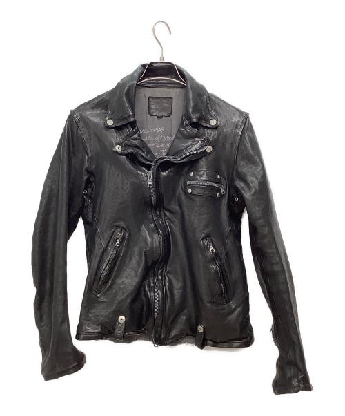 ISAMU KATAYAMA BACKLASH（イサムカタヤマ･バックラッシュ）ISAMU KATAYAMA BACKLASH (イサムカタヤマ・バックラッシュ) ダブルライダースジャケット ブラック サイズ:Lの古着・服飾アイテム