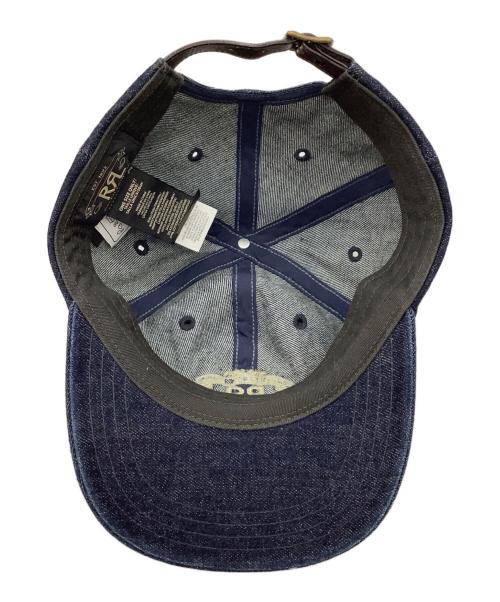 RRL（ダブルアールエル）RRL (ダブルアールエル) ランチ ロゴ デニム ボール キャップ インディゴ サイズ:58㎝の古着・服飾アイテム
