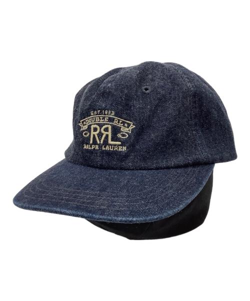 RRL（ダブルアールエル）RRL (ダブルアールエル) ランチ ロゴ デニム ボール キャップ インディゴ サイズ:58㎝の古着・服飾アイテム
