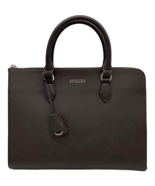 MACKINTOSH PHILOSOPHY（マッキントッシュ フィロソフィー）MACKINTOSH PHILOSOPHY (マッキントッシュ フィロソフィー) サフィアーレザースモールブリーフケース ブラウンの古着・服飾アイテム