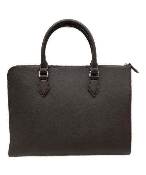 MACKINTOSH PHILOSOPHY（マッキントッシュ フィロソフィー）MACKINTOSH PHILOSOPHY (マッキントッシュ フィロソフィー) サフィアーレザースモールブリーフケース ブラウンの古着・服飾アイテム