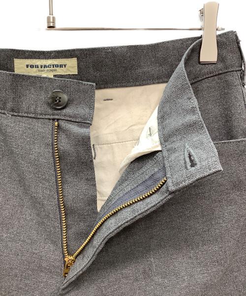 F.O.B FACTORY（エフオービー ファクトリー）F.O.B FACTORY (エフオービー ファクトリー) STA-PREST WIDE TROUSERS グレー サイズ:Mの古着・服飾アイテム