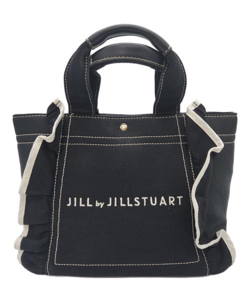 JILL BY JILLSTUART（ジル バイ ジルスチュアート）JILL BY JILLSTUART (ジル バイ ジルスチュアート) フリルトートバッグ ブラックの古着・服飾アイテム