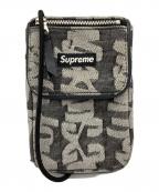 SUPREMEシュプリーム）の古着「Fat Tip Jacquard Denim Neck Pouch」｜グレー×ブラック