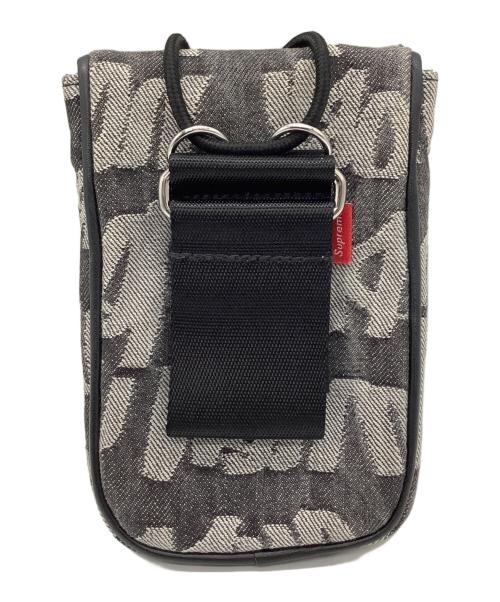 SUPREME（シュプリーム）SUPREME (シュプリーム) Fat Tip Jacquard Denim Neck Pouch グレー×ブラックの古着・服飾アイテム