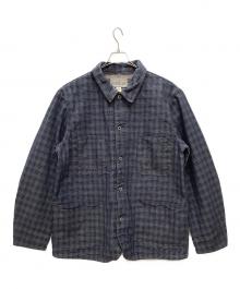 RRL（ダブルアールエル）の古着「ジャカード デニム ジャケット」｜グレー×ネイビー