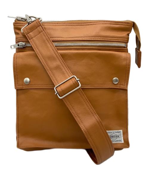 PORTER（ポーター）PORTER (ポーター) SHOULDER BAG(M)FREE STYLE キャメルの古着・服飾アイテム