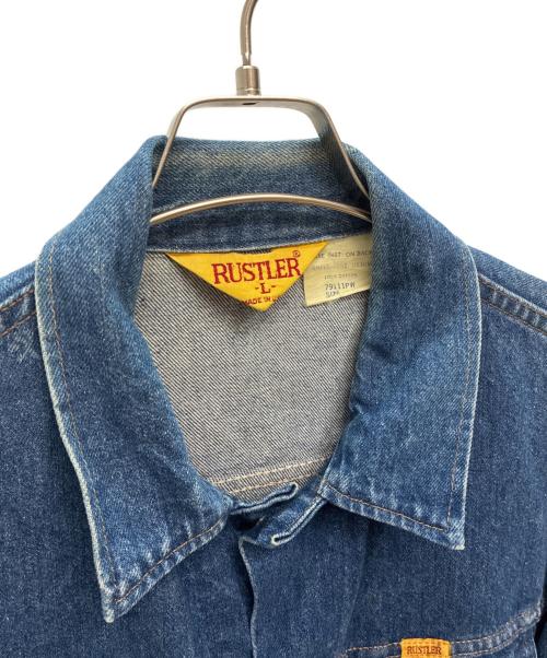 RUSTLER（ラスラー）RUSTLER (ラスラー) 80s USA製 79111PW デニムトラッカージャケット インディゴ サイズ:Lの古着・服飾アイテム