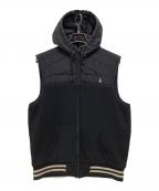 POLO RALPH LAURENポロ・ラルフローレン）の古着「中綿切替フーディベスト」｜ブラック