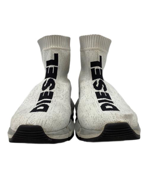 DIESEL（ディーゼル）DIESEL (ディーゼル) ソックススニーカー ホワイト×ブラック サイズ:27の古着・服飾アイテム