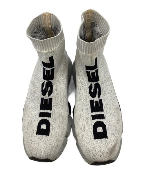 DIESEL（ディーゼル）DIESEL (ディーゼル) ソックススニーカー ホワイト×ブラック サイズ:27の古着・服飾アイテム