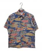 reyn spoonerレイン スプナー）の古着「90s コットン 半袖シャツ」｜ブルー×ピンク