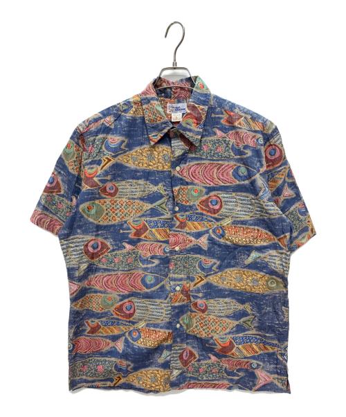 reyn spooner（レイン スプナー）reyn spooner (レイン スプナー) 90s コットン 半袖シャツ ブルー×ピンク サイズ:Lの古着・服飾アイテム