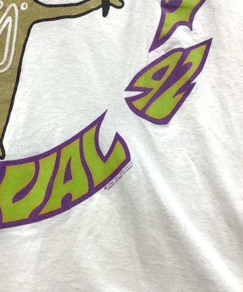 Hanes（ヘインズ）Hanes (ヘインズ) 1992年 LOLLAPALOOZA プリントTシャツ ホワイト×パープル サイズ:XL 46-48の古着・服飾アイテム