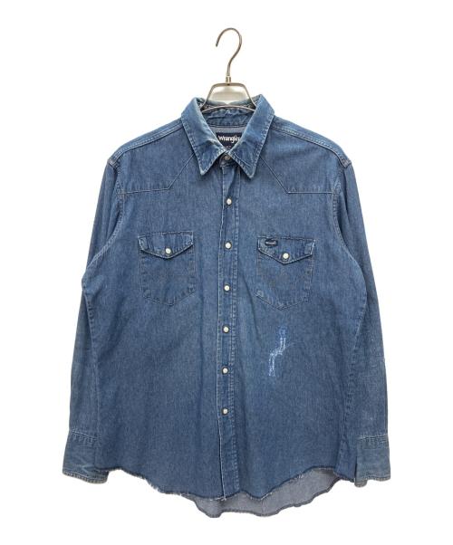 Wrangler（ラングラー）Wrangler (ラングラー) 70127MW USA製 デニムウエスタンシャツ インディゴ サイズ:17-35の古着・服飾アイテム