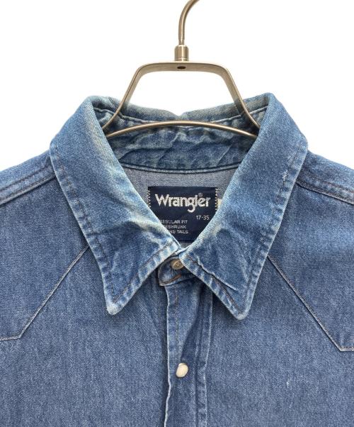 Wrangler（ラングラー）Wrangler (ラングラー) 70127MW USA製 デニムウエスタンシャツ インディゴ サイズ:17-35の古着・服飾アイテム