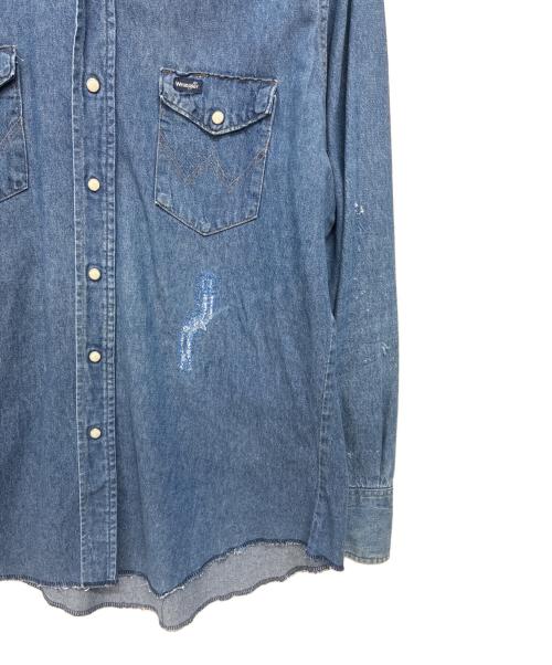 Wrangler（ラングラー）Wrangler (ラングラー) 70127MW USA製 デニムウエスタンシャツ インディゴ サイズ:17-35の古着・服飾アイテム