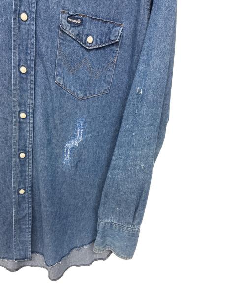Wrangler（ラングラー）Wrangler (ラングラー) 70127MW USA製 デニムウエスタンシャツ インディゴ サイズ:17-35の古着・服飾アイテム