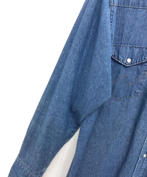 Wrangler（ラングラー）Wrangler (ラングラー) 70127MW USA製 デニムウエスタンシャツ インディゴ サイズ:17-35の古着・服飾アイテム