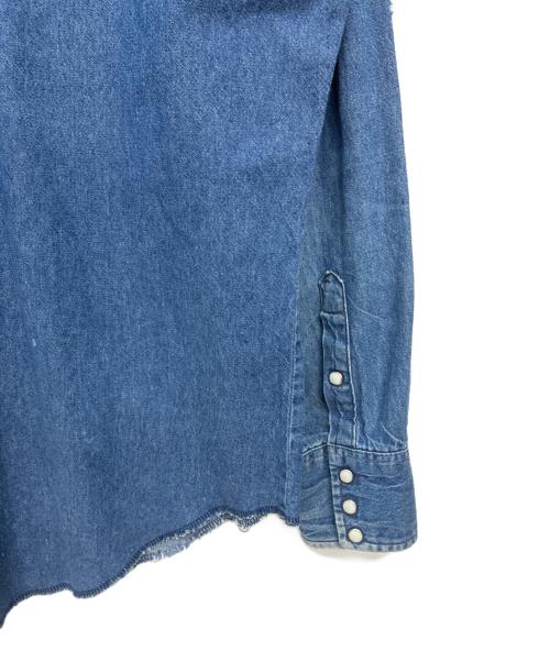 Wrangler（ラングラー）Wrangler (ラングラー) 70127MW USA製 デニムウエスタンシャツ インディゴ サイズ:17-35の古着・服飾アイテム