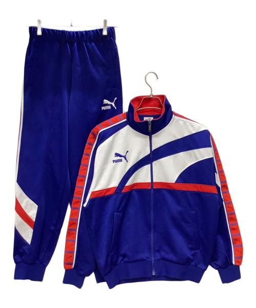 PUMA（プーマ）PUMA (プーマ) 90sジャージセット　ヒットユニオン ブルー×レッド サイズ:Lの古着・服飾アイテム