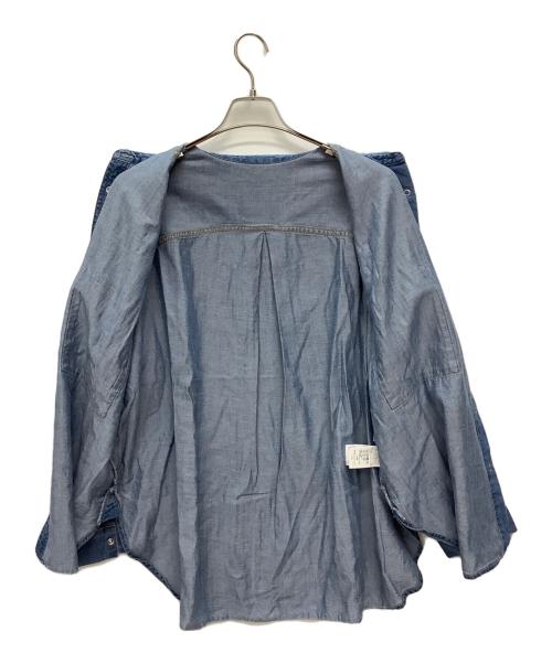 URBAN RESEARCH DOORS（アーバンリサーチドアーズ）URBAN RESEARCH DOORS (アーバンリサーチドアーズ) デニムバンドカラーシャツ インディゴ サイズ:Mの古着・服飾アイテム