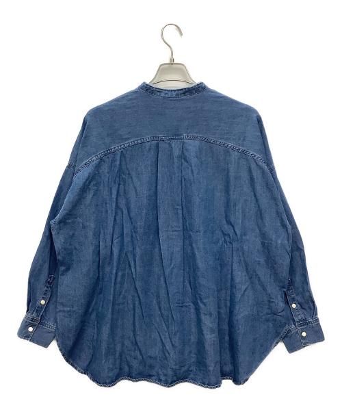 URBAN RESEARCH DOORS（アーバンリサーチドアーズ）URBAN RESEARCH DOORS (アーバンリサーチドアーズ) デニムバンドカラーシャツ インディゴ サイズ:Mの古着・服飾アイテム