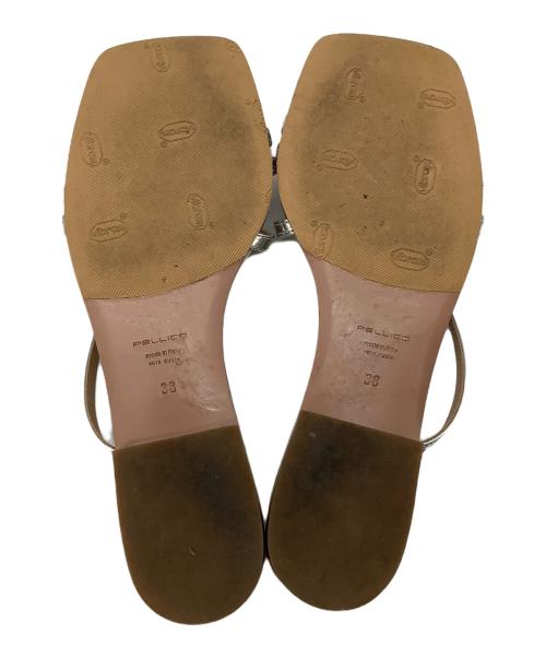 PELLICO（ペリーコ）PELLICO (ペリーコ) フラットサンダル シルバー サイズ:38の古着・服飾アイテム