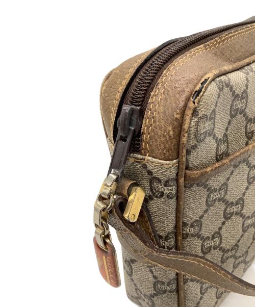 GUCCI（グッチ）GUCCI (グッチ) OLD GUCCI ショルダーバッグ ブラウン×グレーの古着・服飾アイテム