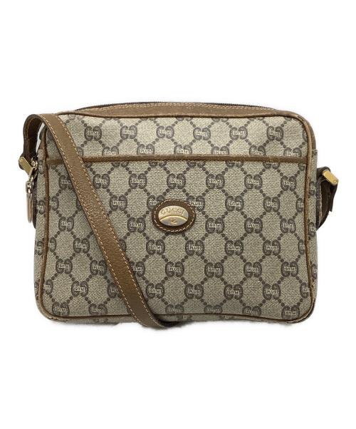 GUCCI（グッチ）GUCCI (グッチ) OLD GUCCI ショルダーバッグ ブラウン×グレーの古着・服飾アイテム