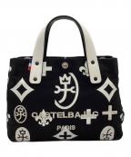 CASTELBAJACカステルバジャック）の古着「ハンドバッグ」｜ブラック×ホワイト