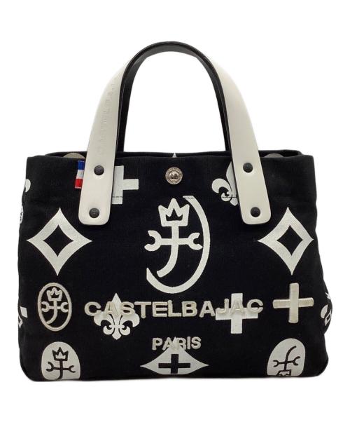 CASTELBAJAC（カステルバジャック）CASTELBAJAC (カステルバジャック) ハンドバッグ ブラック×ホワイトの古着・服飾アイテム