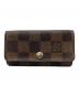 LOUIS VUITTON（ルイ ヴィトン）の古着「キーケース ミュルティクレ4 ダミエ」｜ブラウン