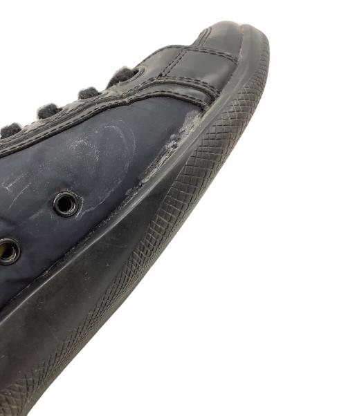 PRADA（プラダ）PRADA (プラダ) レザースニーカー ブラック サイズ:7 1/2の古着・服飾アイテム