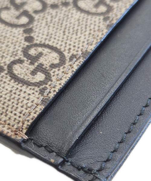 GUCCI（グッチ）GUCCI (グッチ) カードケース ベージュ×ブラックの古着・服飾アイテム