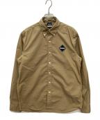 F.C.R.B.エフシーレアルブリストル）の古着「COOLMAX EMBLEM B.D SHIRT 長袖シャツ」｜ブラウン