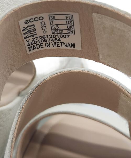 ECCO（エコー）ECCO (エコー) サンダル ホワイト サイズ:38の古着・服飾アイテム