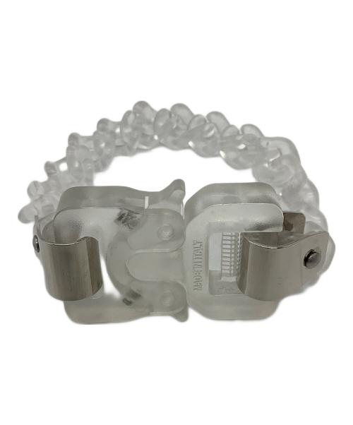 1017 ALYX 9SM（テンセブンティーン アリクス ナインエスエム）1017 ALYX 9SM (アリクス) クリアブレスレット ホワイト×シルバーの古着・服飾アイテム