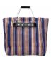 MARNI（マルニ）の古着「マーケットストライプトートバッグ」｜ピンク×ブルー