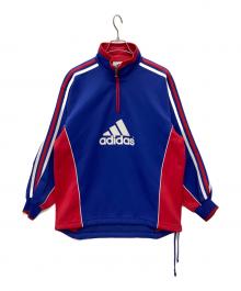adidas（アディダス）の古着「90s ハーフジップ トラックジャケット」｜ブルー×レッド