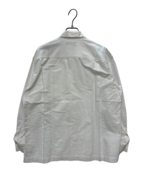 ISSEY MIYAKE（イッセイミヤケ）ISSEY MIYAKE (イッセイミヤケ) 黒タグ カスリ コットン 長袖シャツ ホワイト サイズ:SIZE 1の古着・服飾アイテム