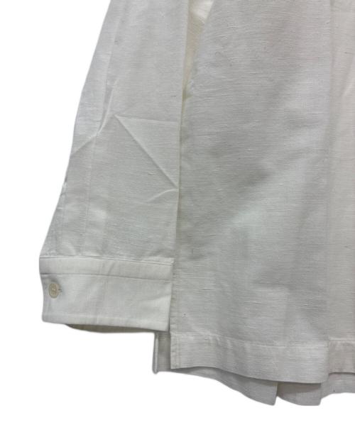 ISSEY MIYAKE（イッセイミヤケ）ISSEY MIYAKE (イッセイミヤケ) 黒タグ カスリ コットン 長袖シャツ ホワイト サイズ:SIZE 1の古着・服飾アイテム