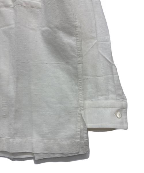 ISSEY MIYAKE（イッセイミヤケ）ISSEY MIYAKE (イッセイミヤケ) 黒タグ カスリ コットン 長袖シャツ ホワイト サイズ:SIZE 1の古着・服飾アイテム