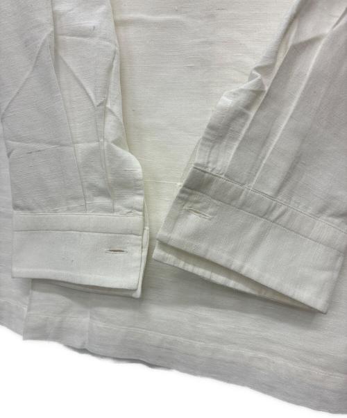 ISSEY MIYAKE（イッセイミヤケ）ISSEY MIYAKE (イッセイミヤケ) 黒タグ カスリ コットン 長袖シャツ ホワイト サイズ:SIZE 1の古着・服飾アイテム