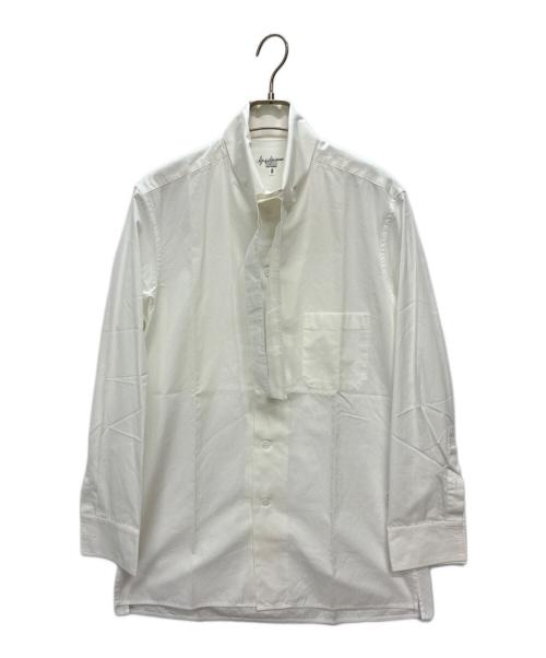 Yohji Yamamoto pour homme（ヨウジヤマモト プールオム）Yohji Yamamoto pour homme (ヨウジヤマモト プールオム) 14AW ボウタイ 長袖シャツ ホワイト サイズ:SIZE 3の古着・服飾アイテム