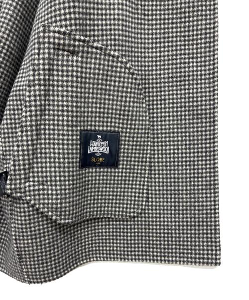 SLOBE IENA（スローブ イエナ）SLOBE IENA (スローブ イエナ) HAMILTON ダブルフェイスウールショートコート ブラック×ホワイト サイズ:FREEの古着・服飾アイテム