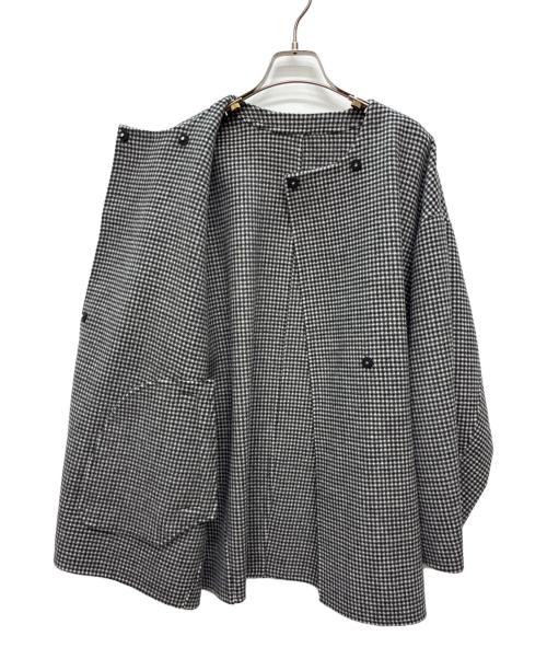 SLOBE IENA（スローブ イエナ）SLOBE IENA (スローブ イエナ) HAMILTON ダブルフェイスウールショートコート ブラック×ホワイト サイズ:FREEの古着・服飾アイテム